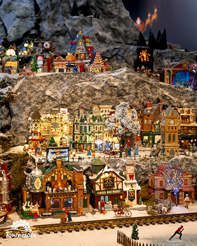 Village miniature Lemax de Noël illuminé, modèle d’exposition en déstockage à -50% chez Tournesols